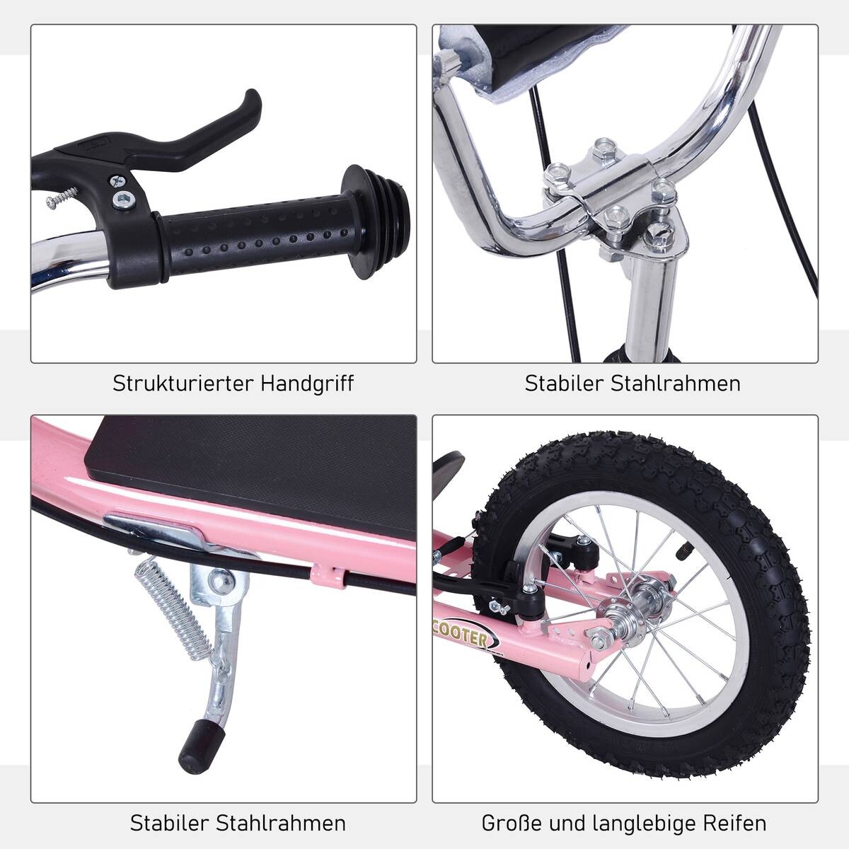 HOMCOM Kinderroller pink