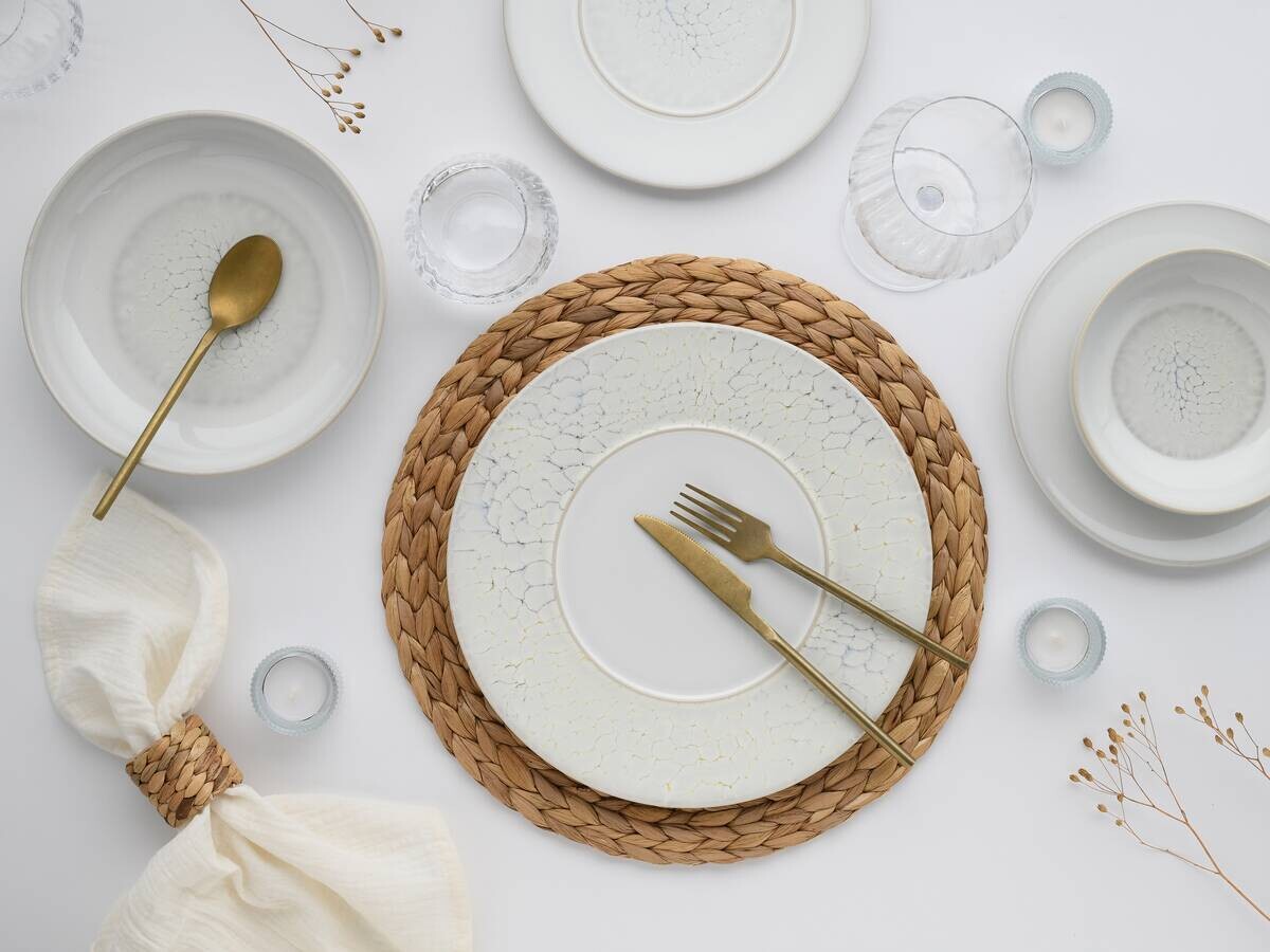 CreaTable Tafelservice Unico Toscania offwhite Steinzeug 16 tlg.