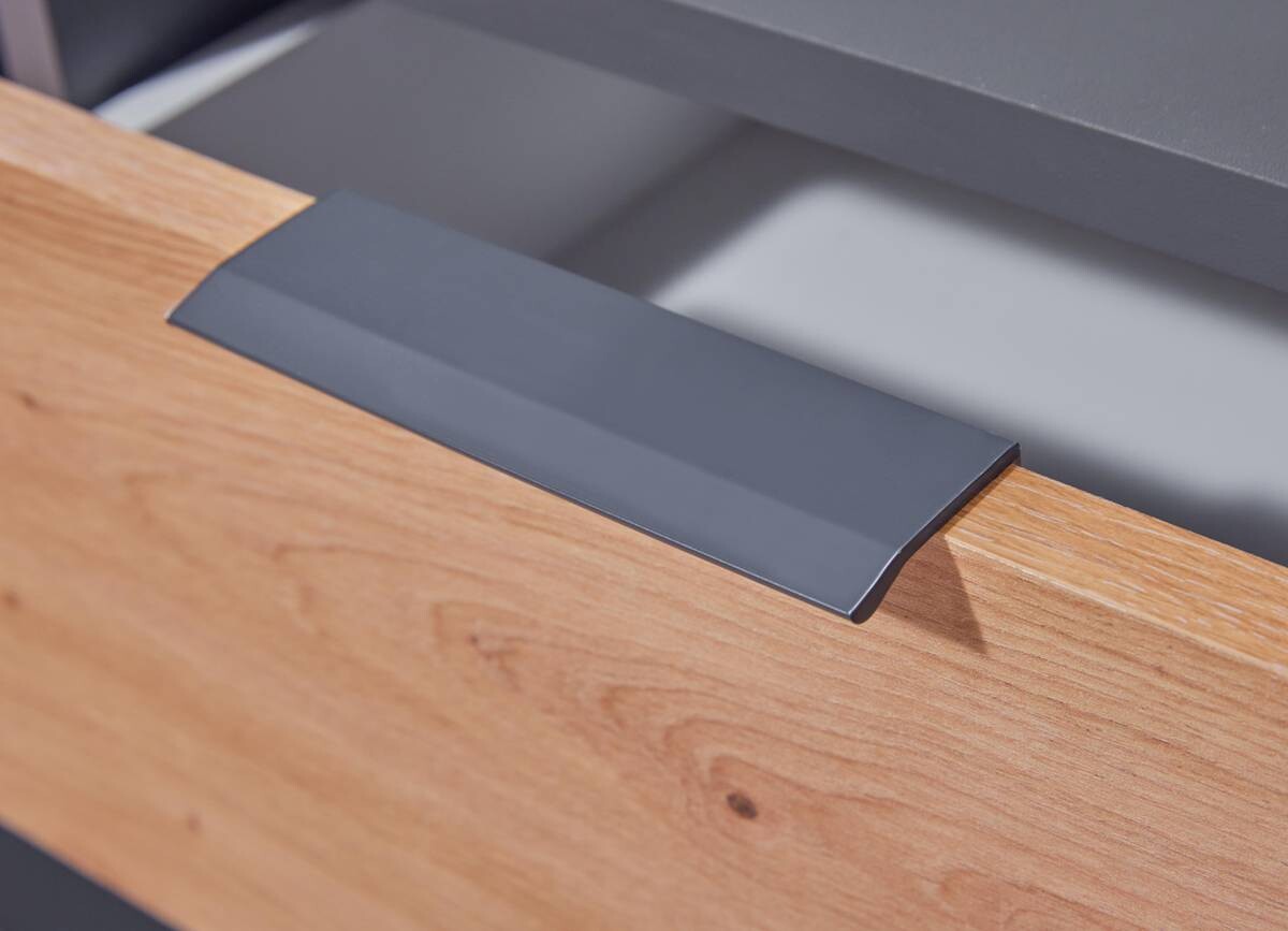 Regal Pepeto anthrazit Eiche Artisan Nachbildung B/H/T: ca. 120x77x30 cm
