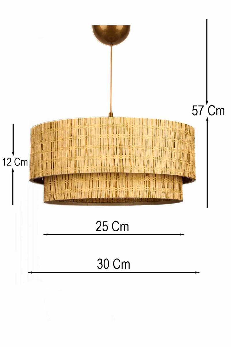 Pendelleuchte beige B/H/L/D: ca. 30x57x30x30 cm E27 1 Brennstellen