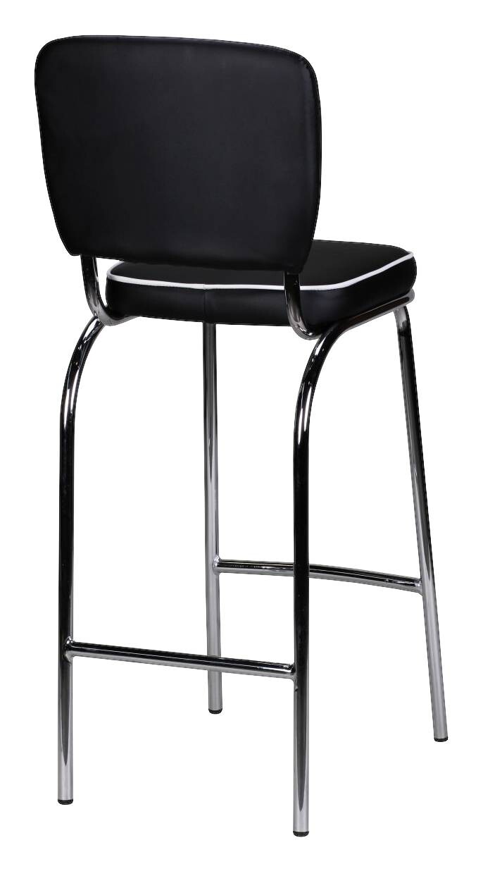 Barhocker schwarz weiß Kunstleder Kunstleder B/H/T: ca. 40x110x38 cm