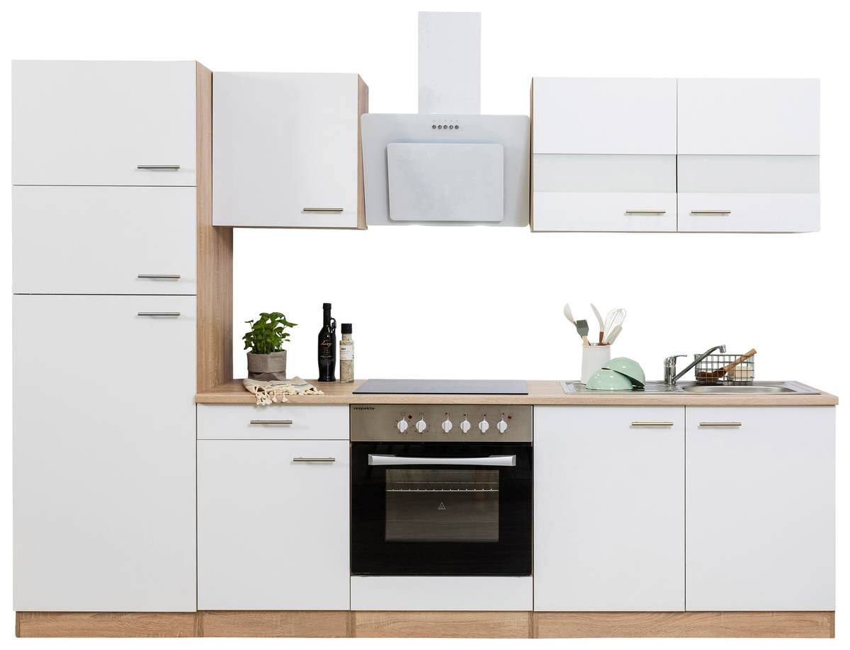 Respekta Küchenblock Economy weiß B/H/T: ca. 270x200x60 cm