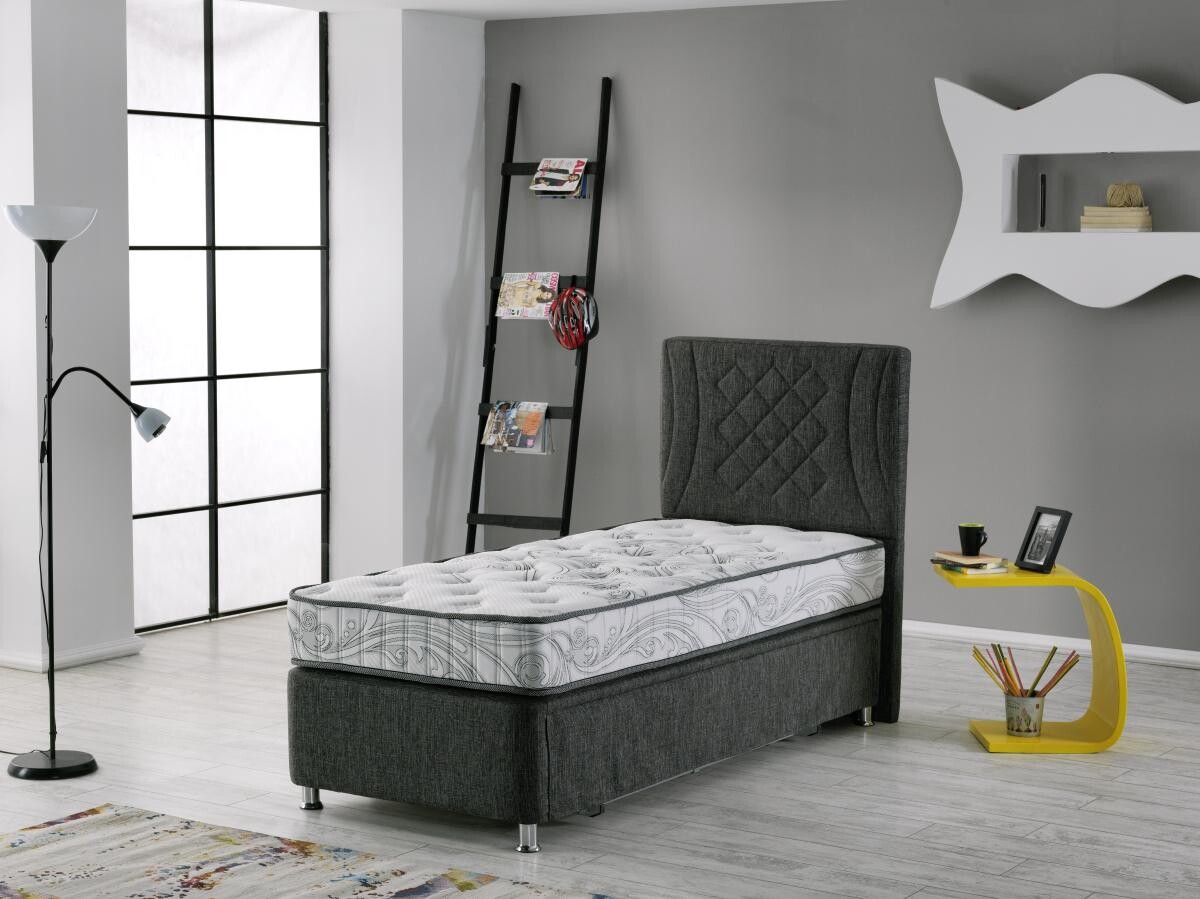 Polsterbett Comet grau dunkel Liegefläche B/L: ca. 90x200 cm