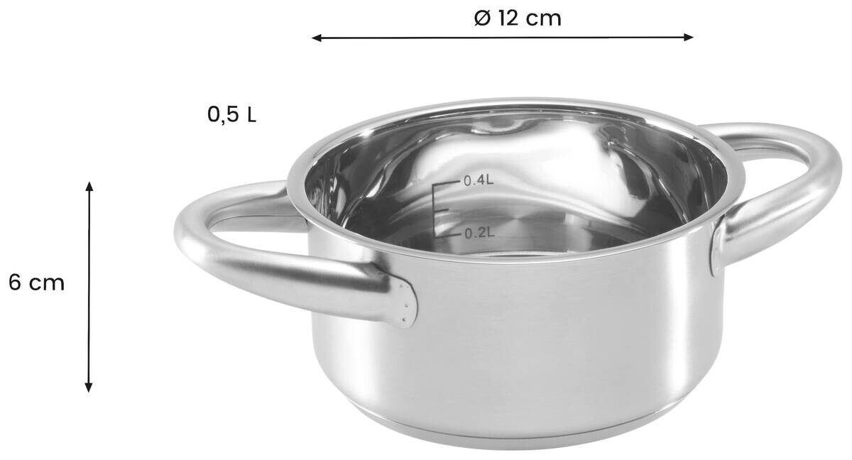 POCOline Pfanne silber Edelstahl D: ca. 12 cm