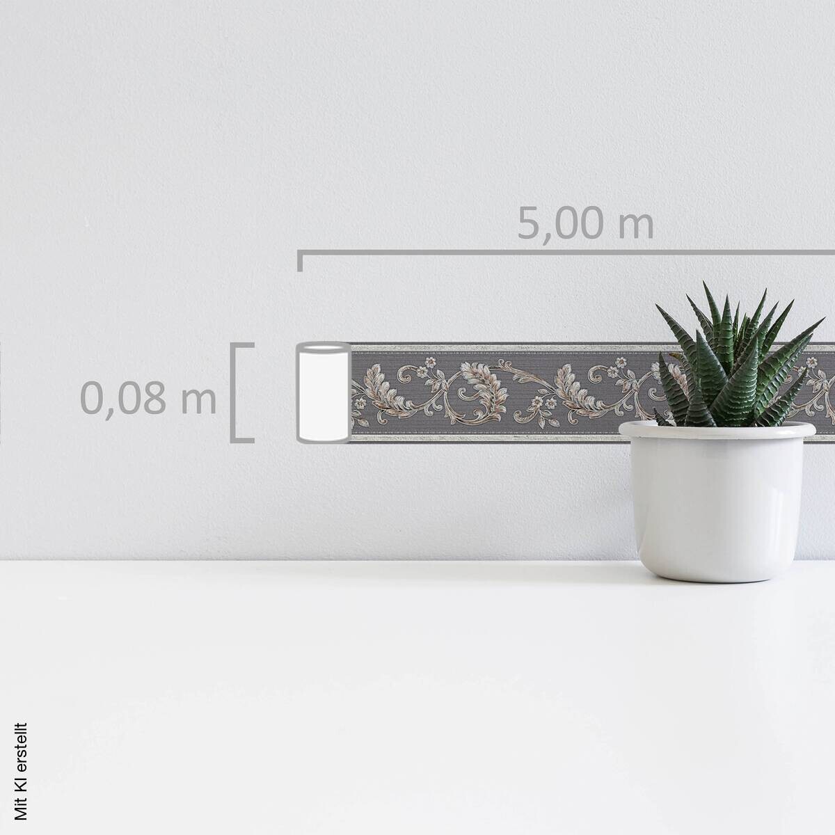 A.S.Creation Bordüre beige B/H/D: ca. 8x500x7 cm