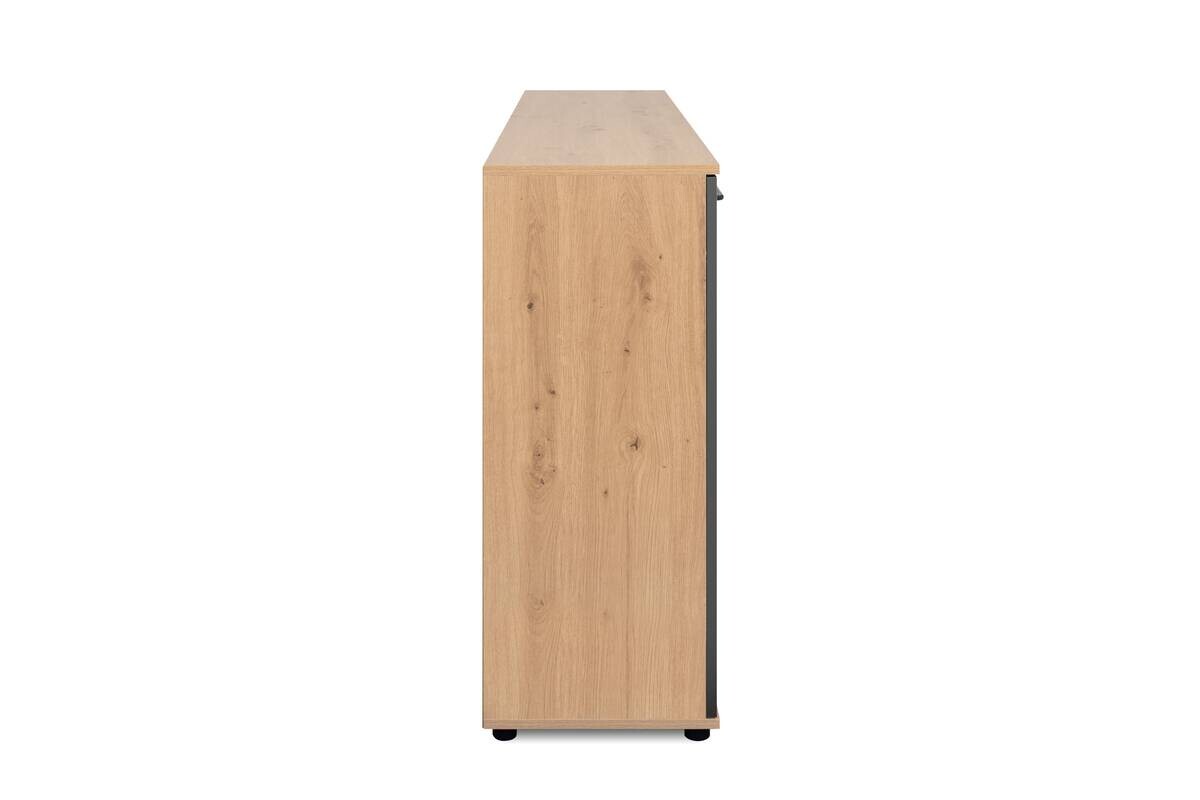 Kommode Kerry 51B Eiche Artisan Nachbildung anthrazit B/H/T: ca. 160x85x35 cm