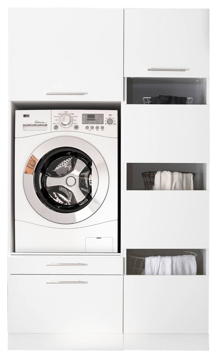 Respekta Hauswirtschaftsraum-Set Clara weiß matt B/H/T: ca. 117,4x200x67,6 cm