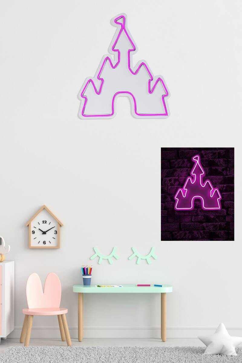 Opviq LED-Wandleuchte rosa PVC B/H/T/L: ca. 35x40x2x35 cm