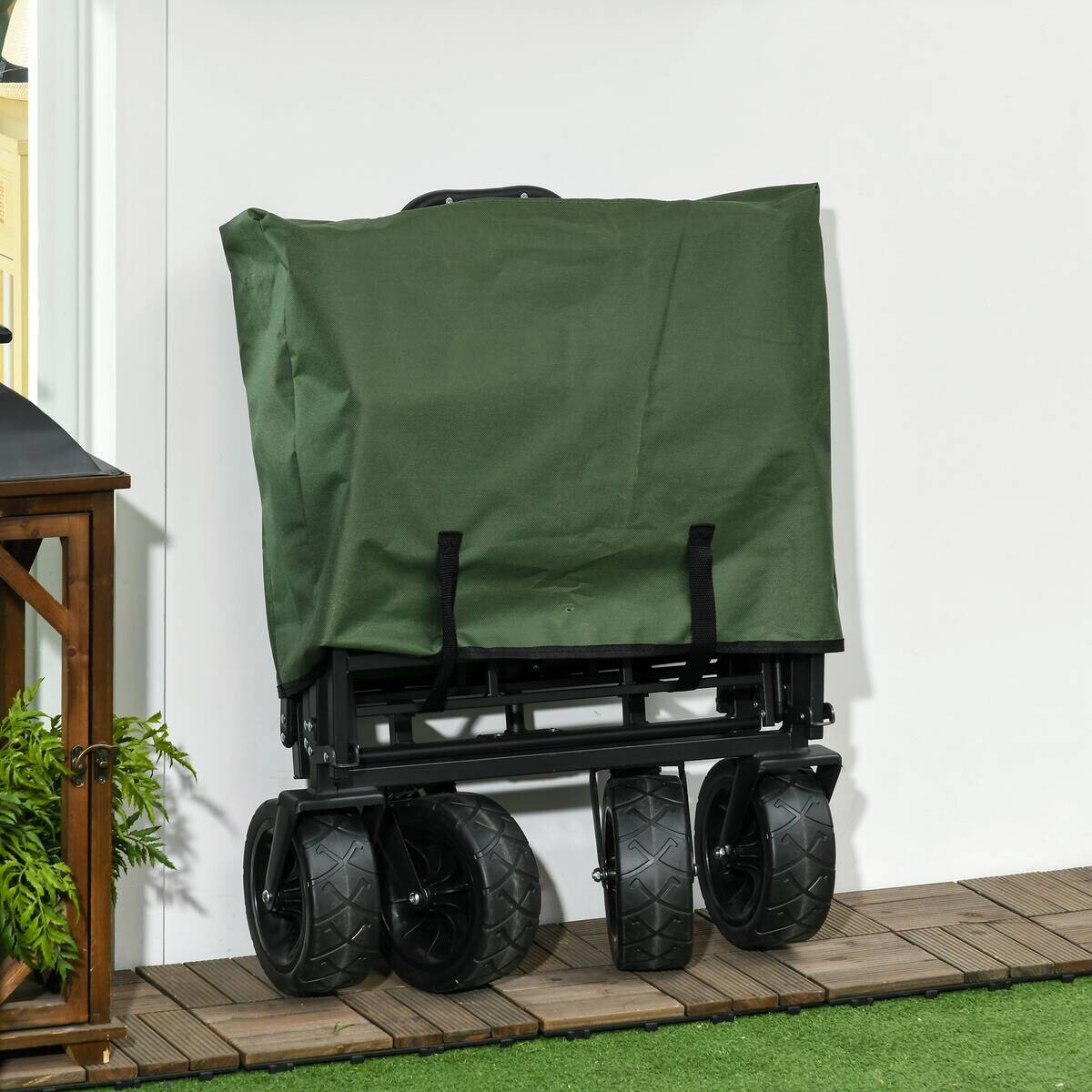 Outsunny Bollerwagen khaki B/H/L: ca. 57x94x100 cm