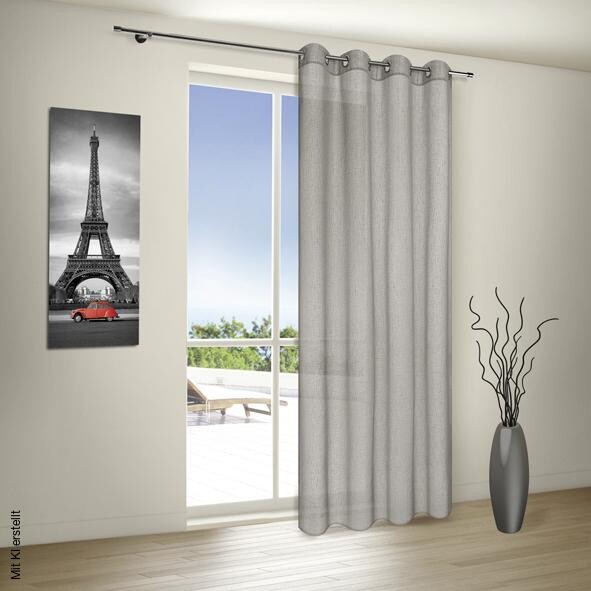 Happy Home Ösenvorhang grau B/L: ca. 140x235 cm