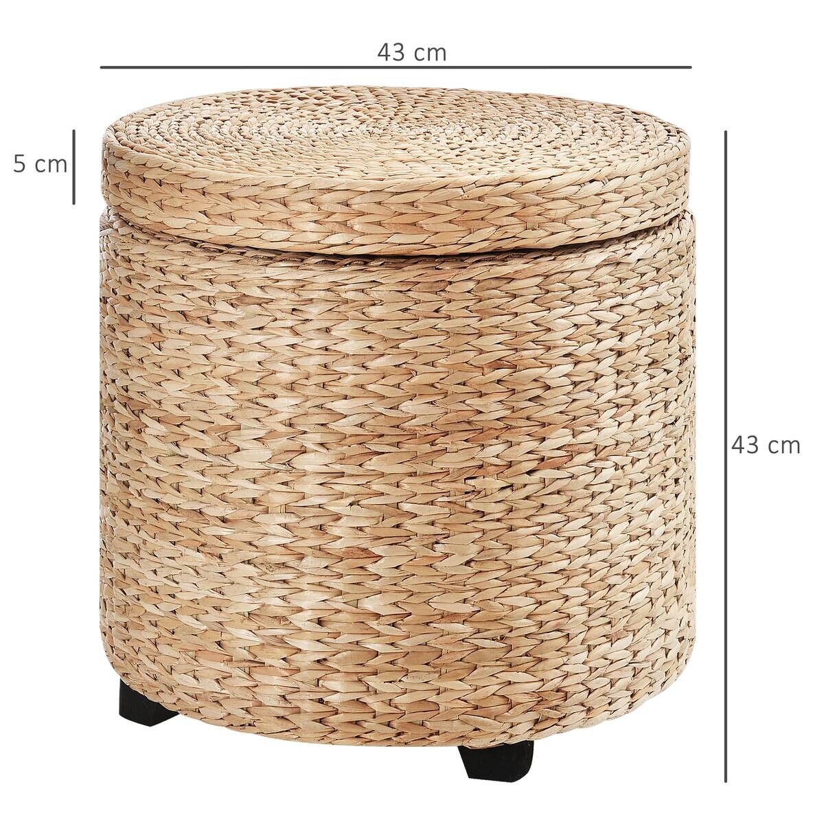 HOMCOM Hocker khaki B/H/L: ca. 43x43x43 cm