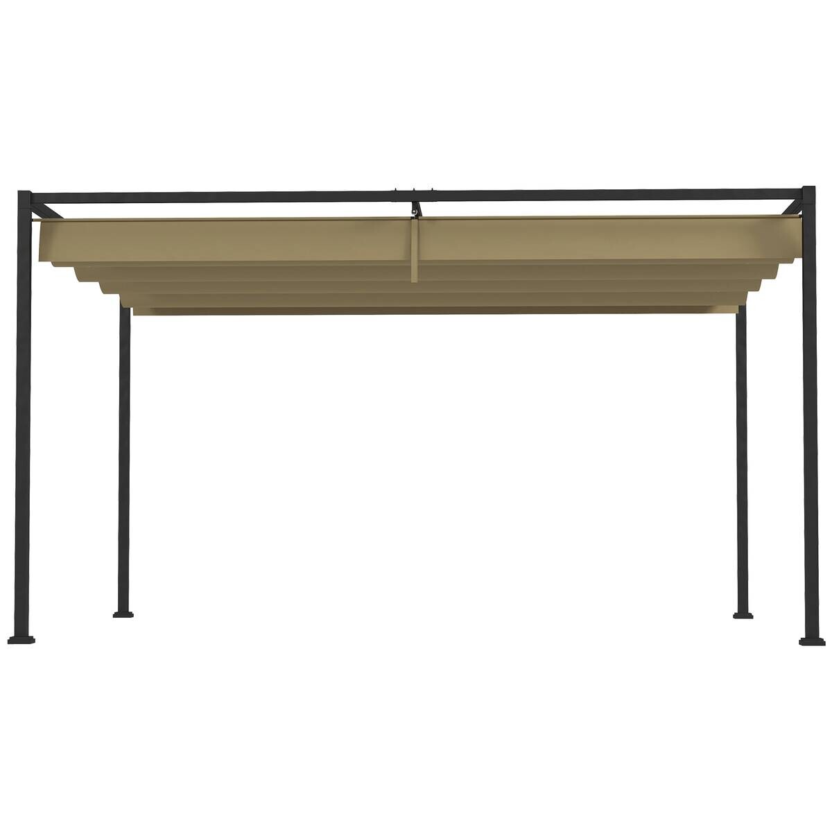 Outsunny Pergola khaki Polyester B/H/L: ca. 213x221x298 cm