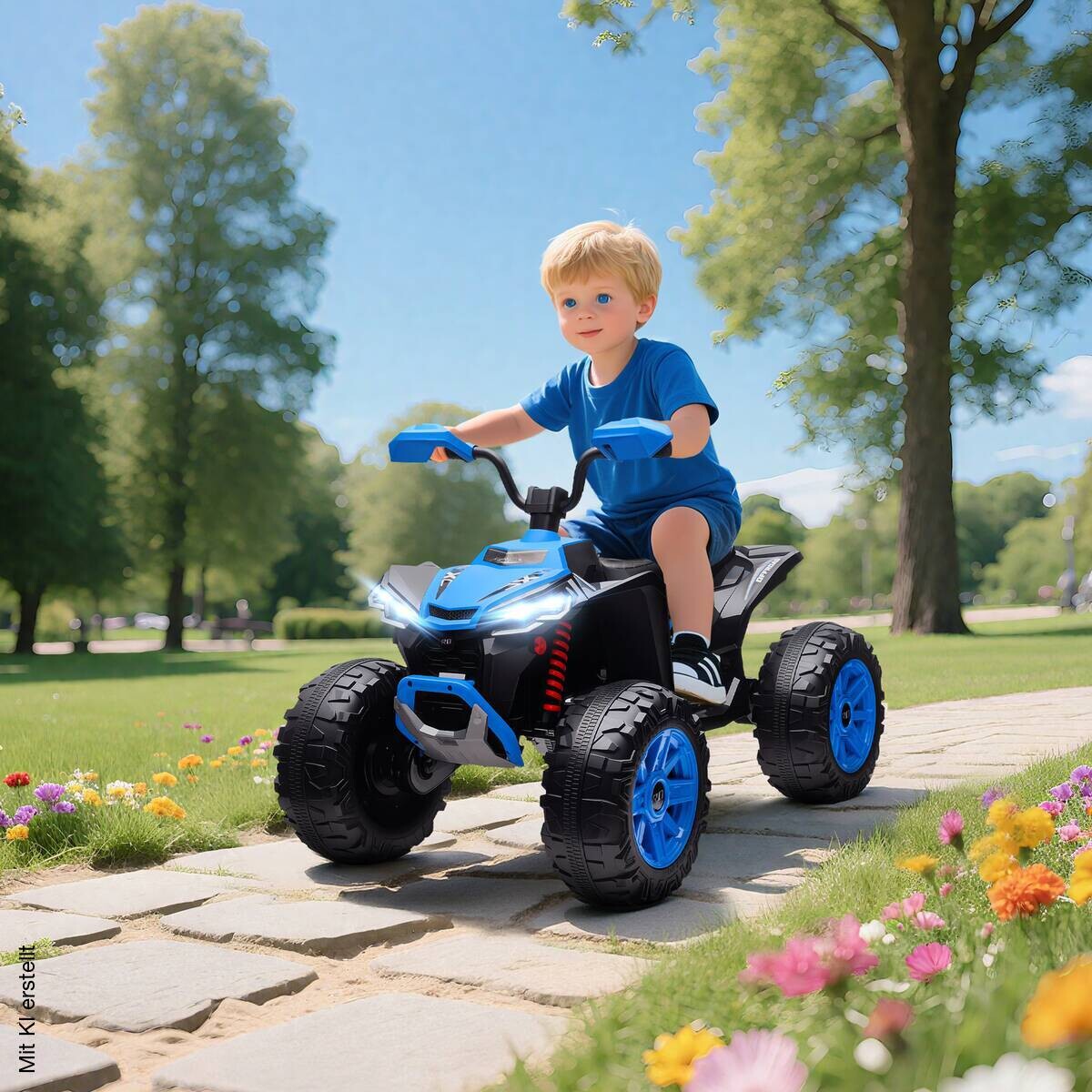 AIYAPLAY Kinder Elektroauto blau B/H/L: ca. 68,5x76x109 cm