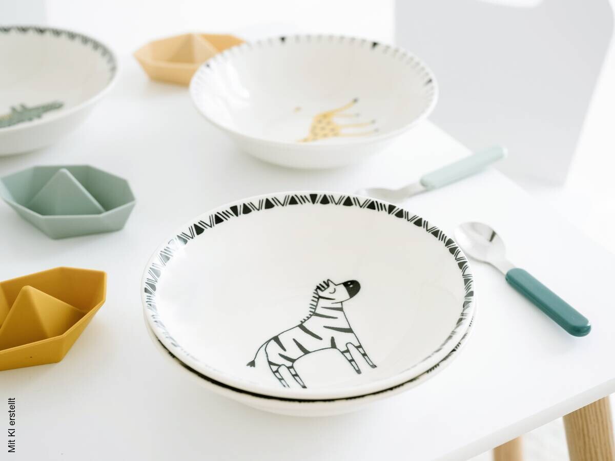 CreaTable Mehrzweckschalen Safari mehrfarbig Steinzeug D: ca. 18,6 cm