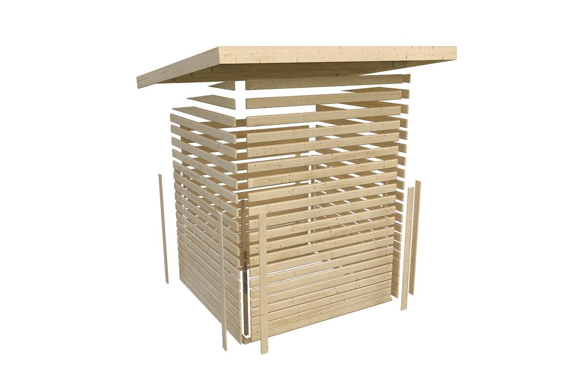 Karibu Gartenhaus Tony 0,5 natur B/H/T: ca. 212x219x154 cm
