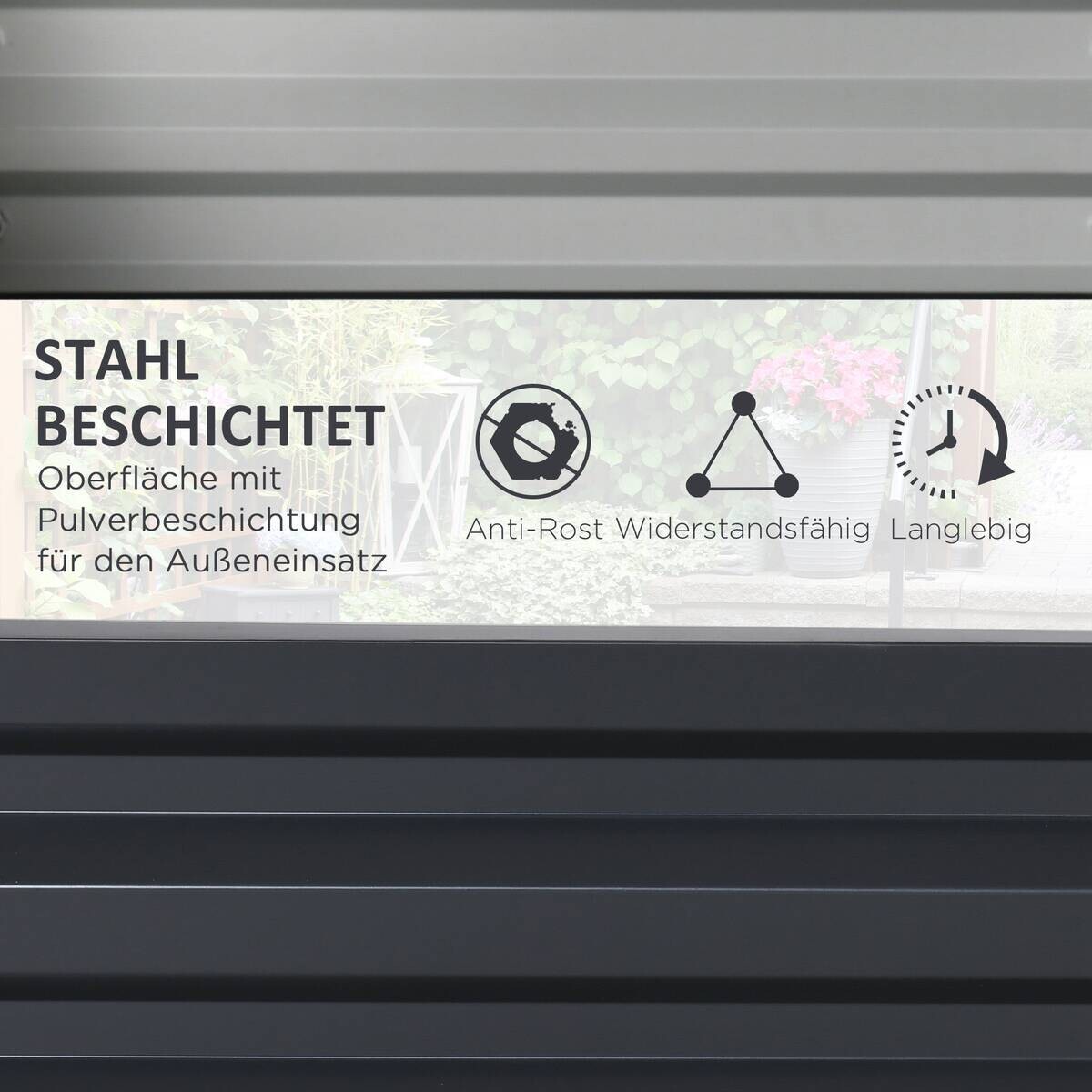 Outsunny Hochbeet grau Polypropylen B/H/L: ca. 60x120x30,5 cm