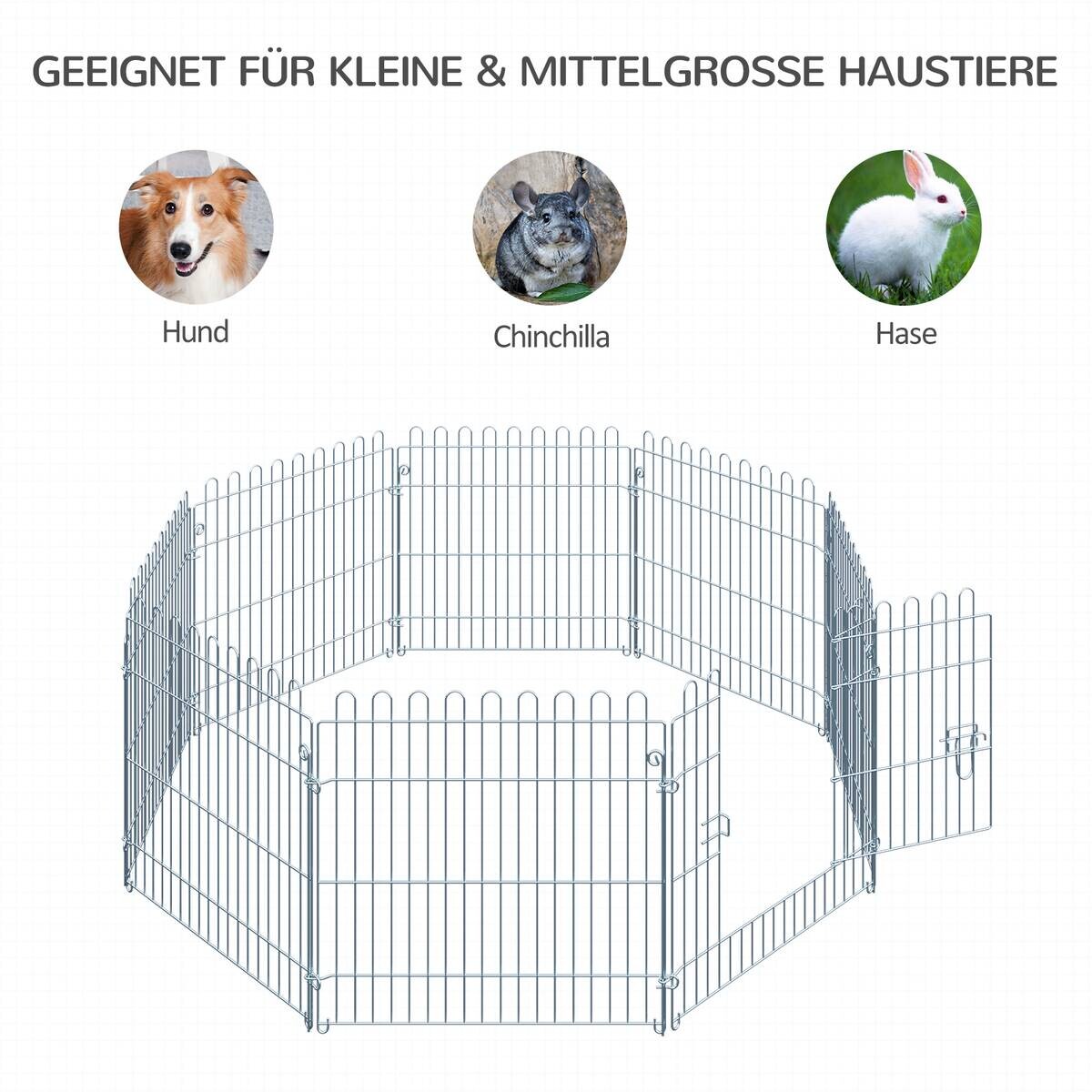 PawHut Tier-Zubehör silber Polypropylen H/L: ca. 63x60 cm