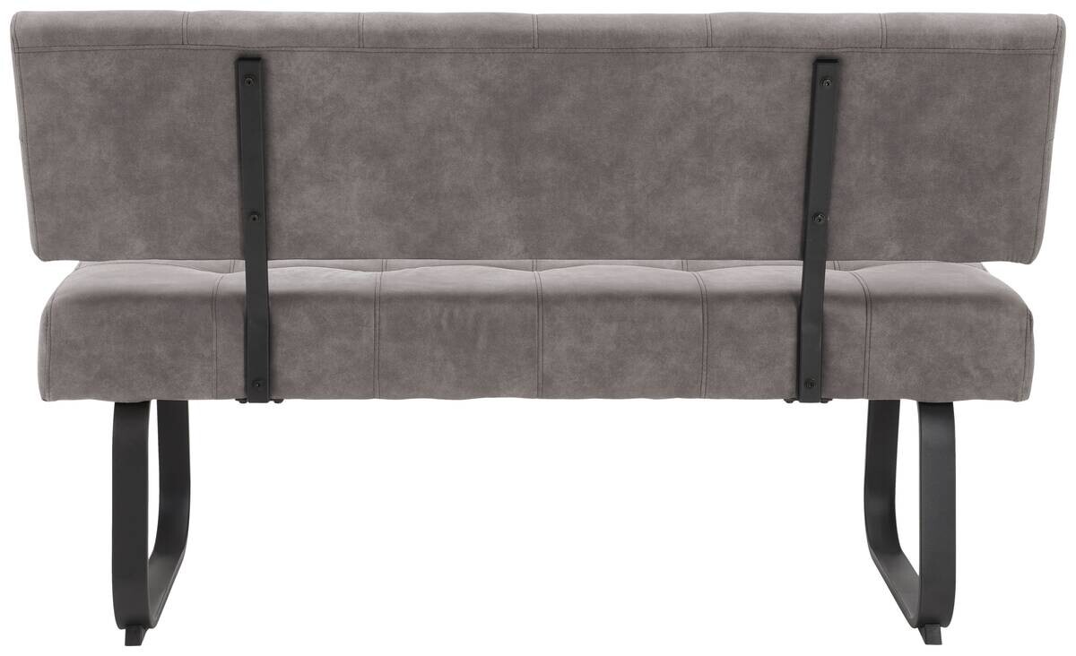 Sitzbank Luise I grau Microfaser B/H/T: ca. 140x90x64 cm