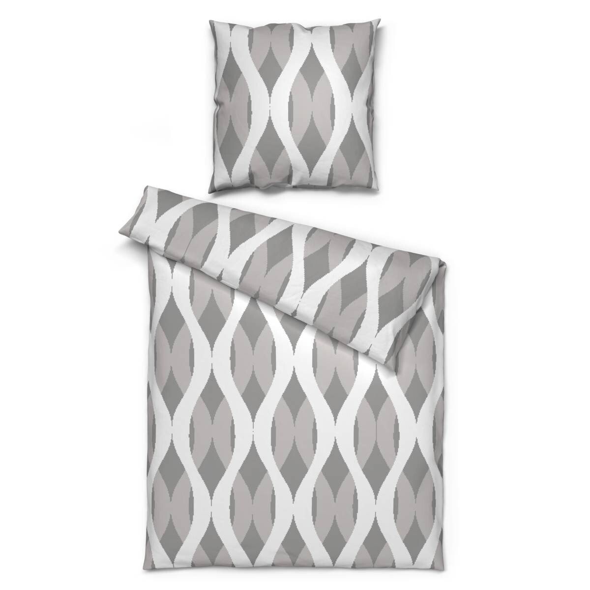 Sensation Microfaser Bettwäsche grau 100% Polyester B/L: ca. 135x200 cm
