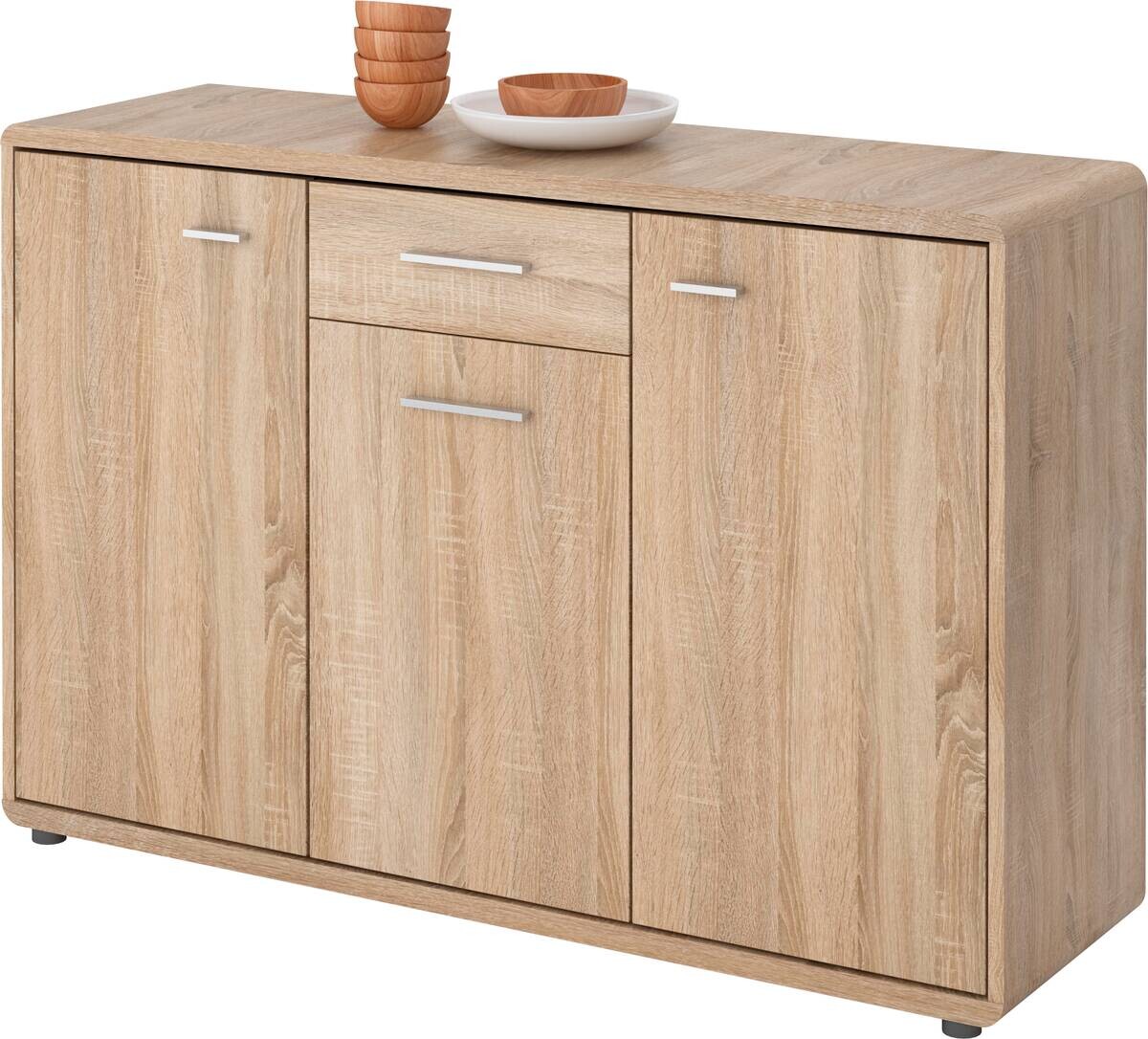 Kommode Fontana Eiche Sonoma Nachbildung B/H/T: ca. 132x87x40 cm | Eiche | 132,00/87,00/40,00 cm