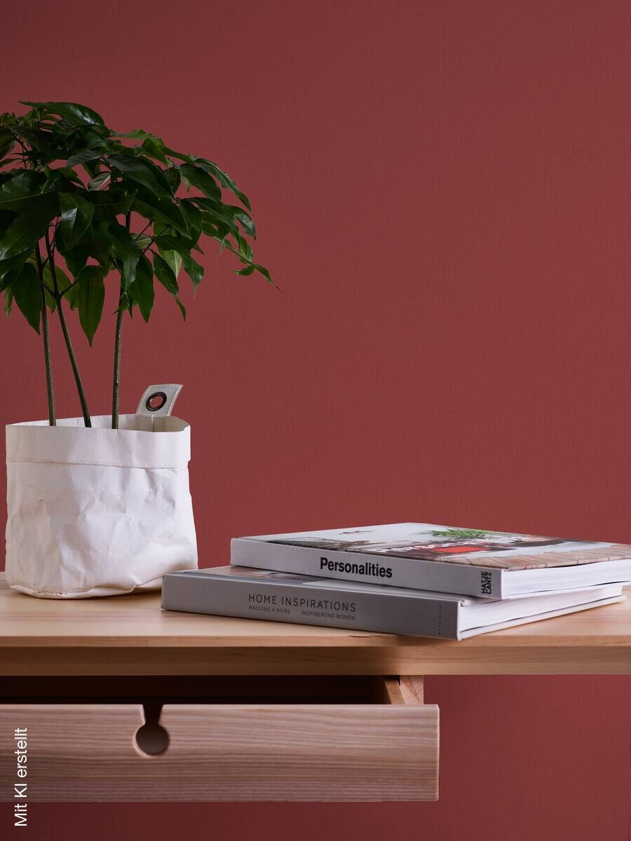 Livingwalls Vliestapete Best of Vlies Uni rot B/L: ca. 53x1005 cm