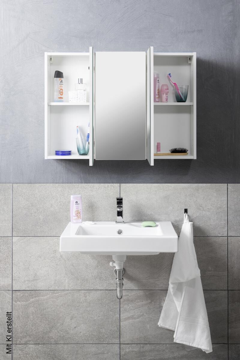 Spiegelschrank Solo 2 weiß B/H/T: ca. 85x60x16 cm