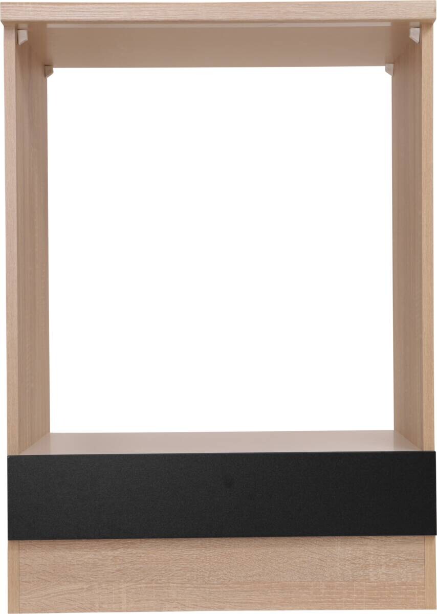 Herdumbauschrank Merle schwarz B/H/T: ca. 60x85x60 cm