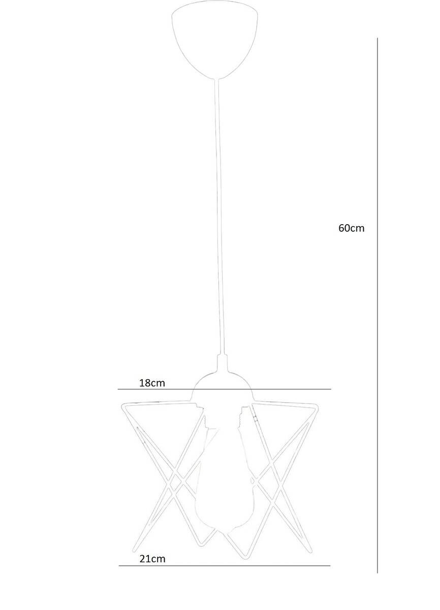 Opviq Pendelleuchte schwarz Metall B/H/T/L: ca. 18x60x21x18 cm E27 1 Brennstellen