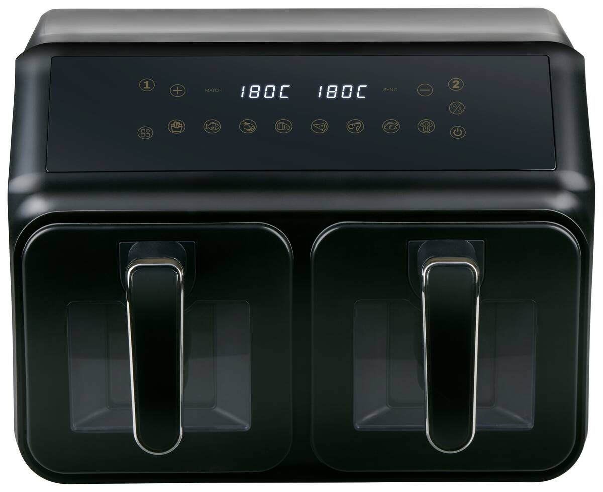 alpina Heißluftfritteuse 871125227219 schwarz Metall B/H/T: ca. 38x29x37 cm ca. 8 l