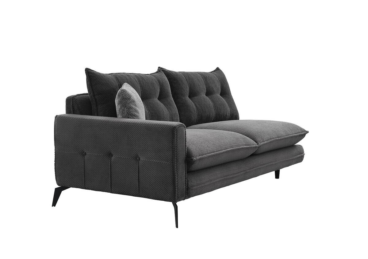 Ecksofa grau Webstoff B/H/T: ca. 288x88x168 cm