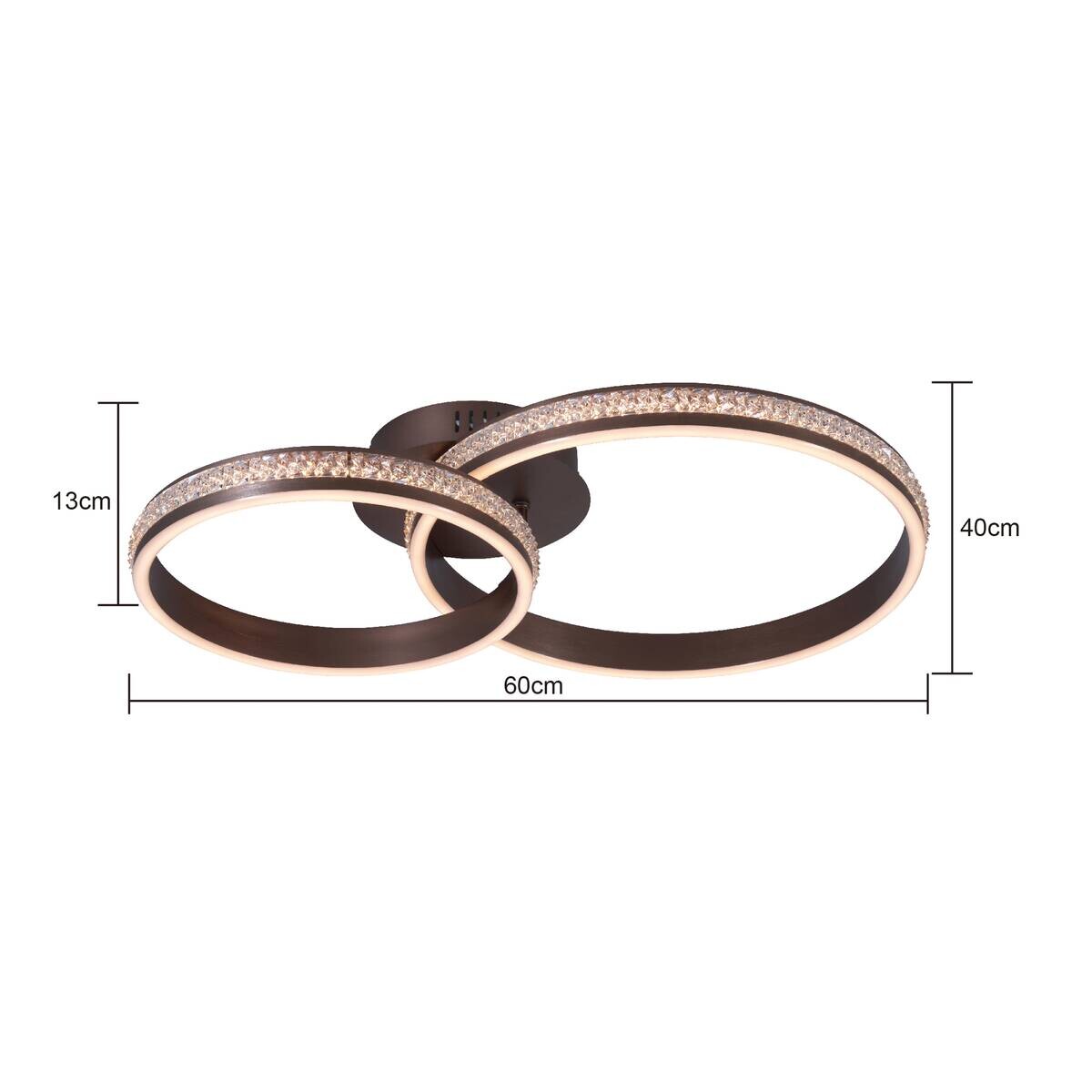 POCOline LED-Deckenleuchte Nami Metall Kunststoff B/H/L: ca. 40x13x60 cm