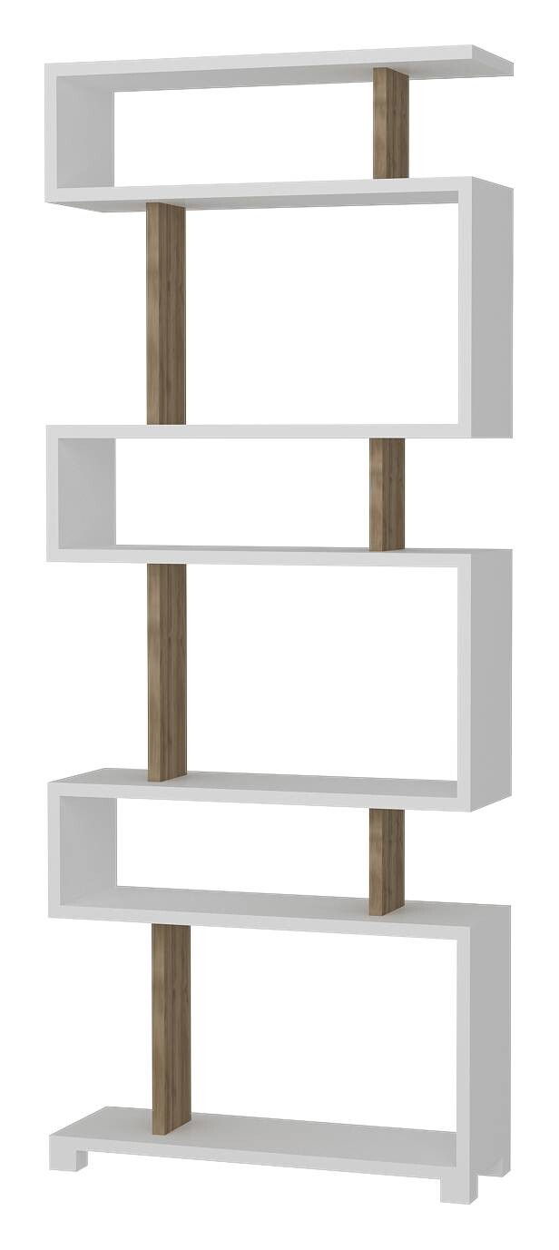 Regal Blok weiß walnuss Nachbildung B/H/T: ca. 60x160x20 cm