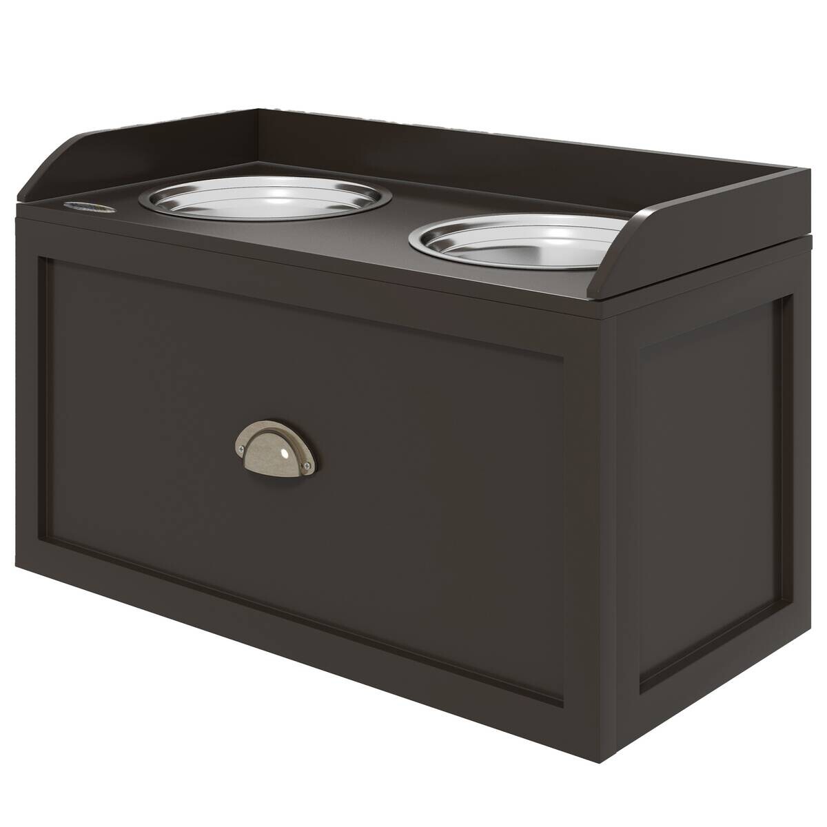 PawHut Hunde-Zubehör braun Edelstahl B/H/L: ca. 30x60x36 cm