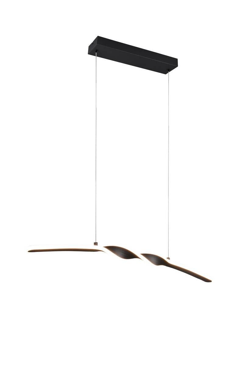 Reality LED Pendelleuchte Ginko mattschwarz Metall B/H/T: ca. 79x15x9 cm 1.0 Brennstellen