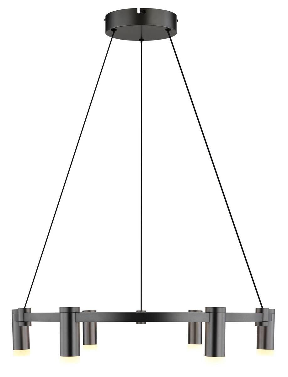 GLOBO Hängeleuchte anthrazit Opal Aluminium Acryl Metall H/D: ca. 120x62 cm 1 Brennstellen
