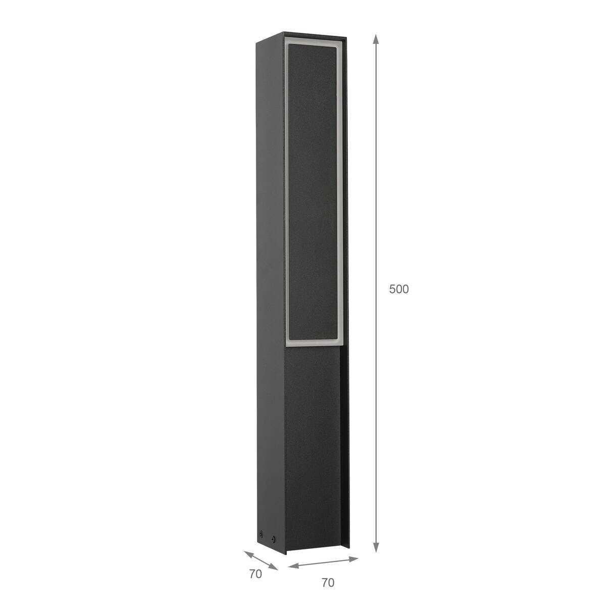 Lamkur LED-Stehleuchte schwarz Stahl B/H/L: ca. 7x50x7 cm 1 Brennstellen