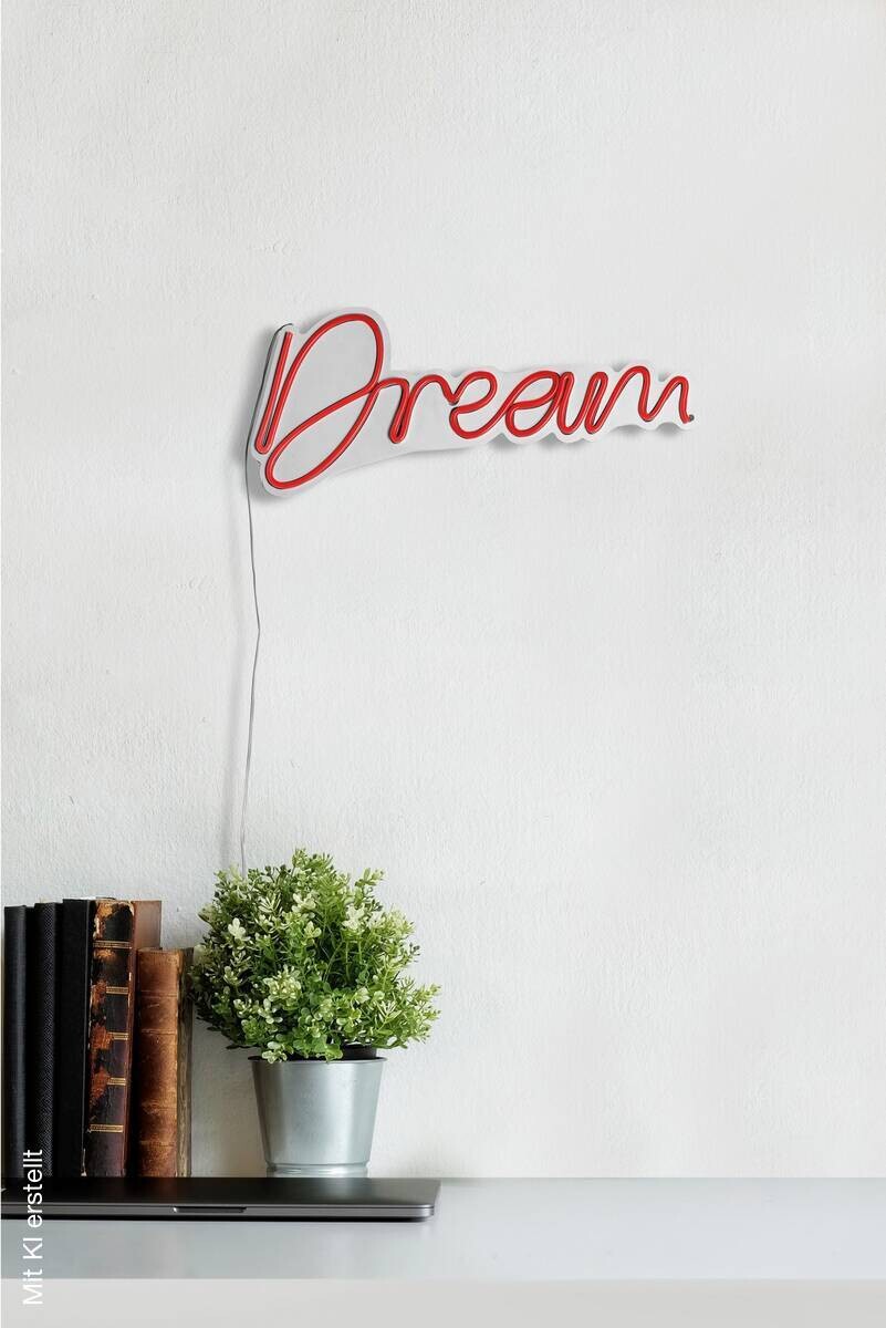 Opviq LED-Wandleuchte rot PVC B/H/T/L: ca. 38x17x2x38 cm