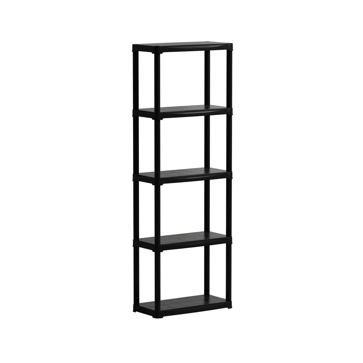 Kunststoffregal Tempo schwarz Polypropylen B/H/T: ca. 60x176x30 cm