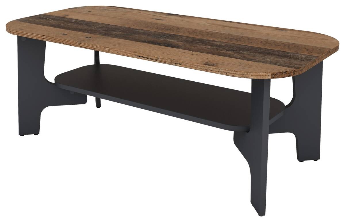 byLIVING Couchtisch JONNY Eiche Old Wood anthrazit anthrazit Holzwerkstoff Holzwerkstoff B/H/T: ca. 110x42,5x55 cm