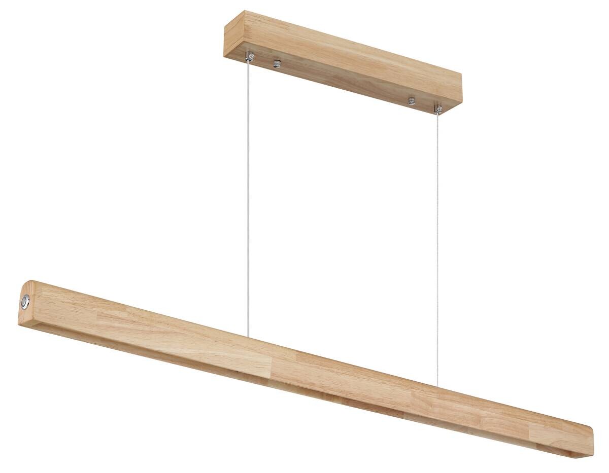 GLOBO LED-Pendelleuchte TERAO natur Holz B/H/T: ca. 6,5x140x1 cm 1 Brennstellen