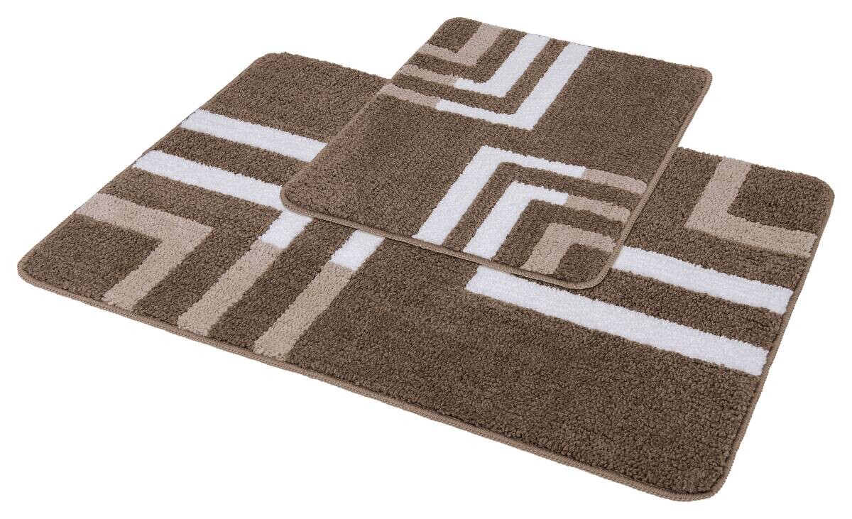 Badgarnitur beige Oberseite: 100% Polyester Unterseite: 100% Latex B/L: ca. 80x55 cm