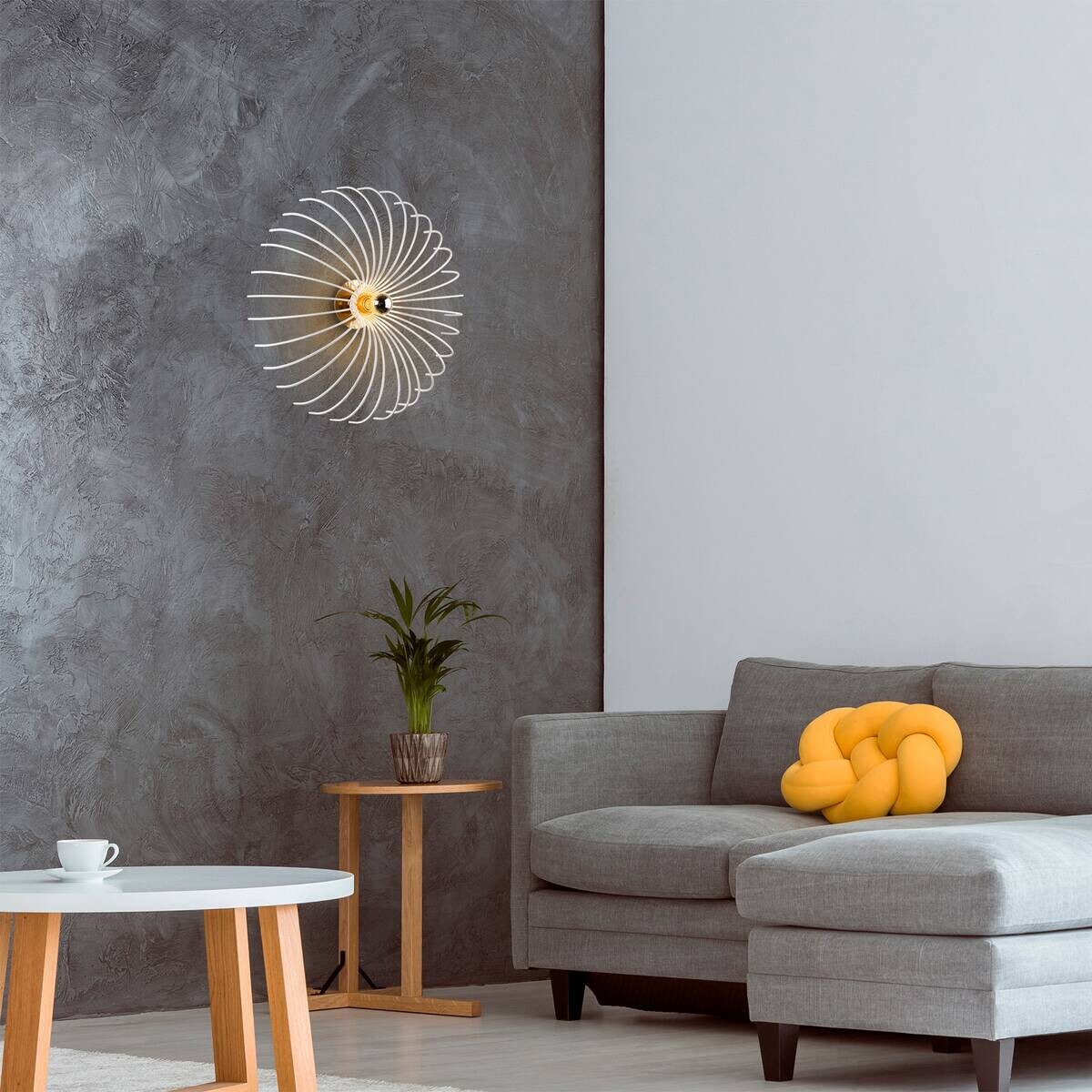 Opviq Wandleuchte weiß Metall B/H/L: ca. 16x56x16 cm E27 1 Brennstellen