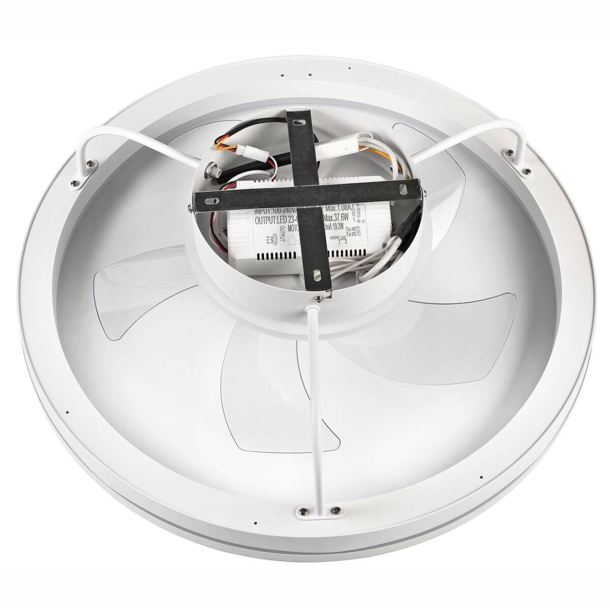Lamkur LED-Deckenventilator Falco weiß H/L: ca. 17x50 cm 4 Brennstellen