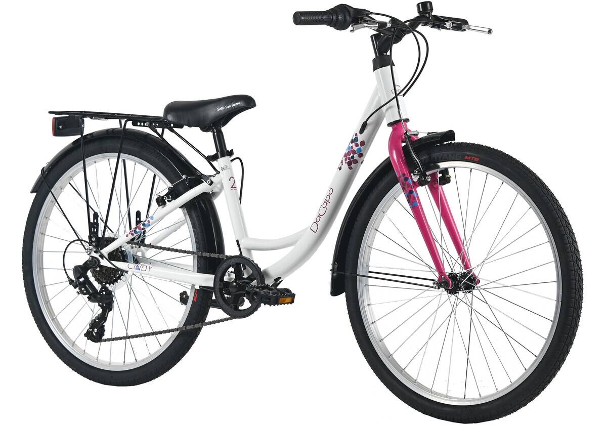 DaCapo Kinderrad Cindy 24 Zoll Rahmenhöhe 32 cm 7 Gänge weiß weiß ca. 24 Zoll