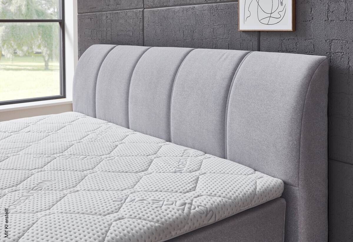 Boxspringbett Graz silber Liegefläche B/L: ca. 180x200 cm
