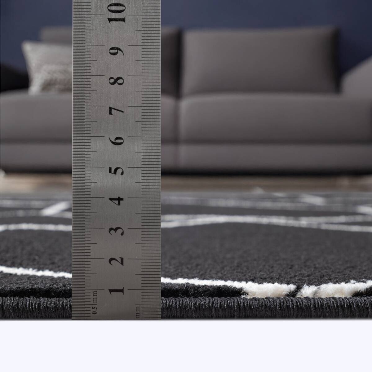 Sanat Teppich Trellis schwarz B/L: ca. 120x170 cm