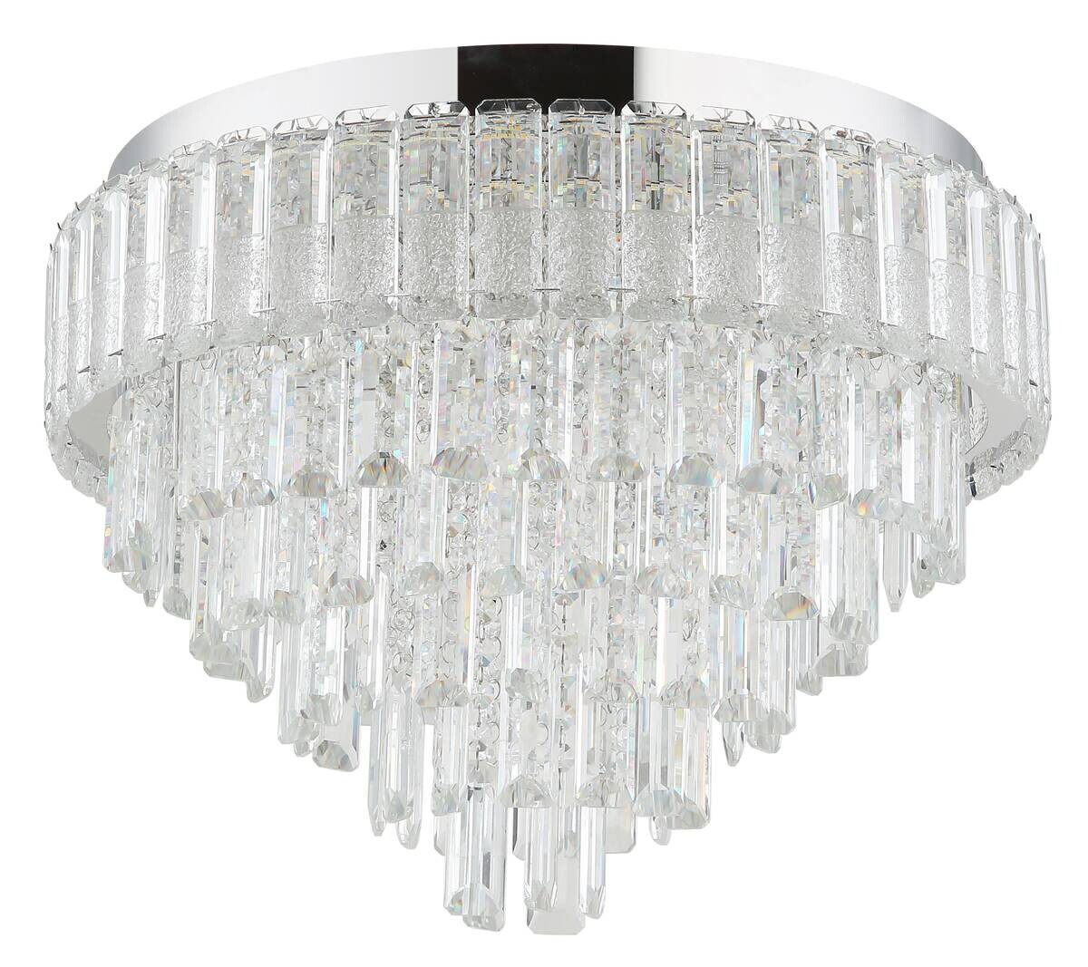 GLOBO LED-Deckenleuchte CRYSTALIA Edelstahl H/D: ca. 36x49 cm 1 Brennstellen