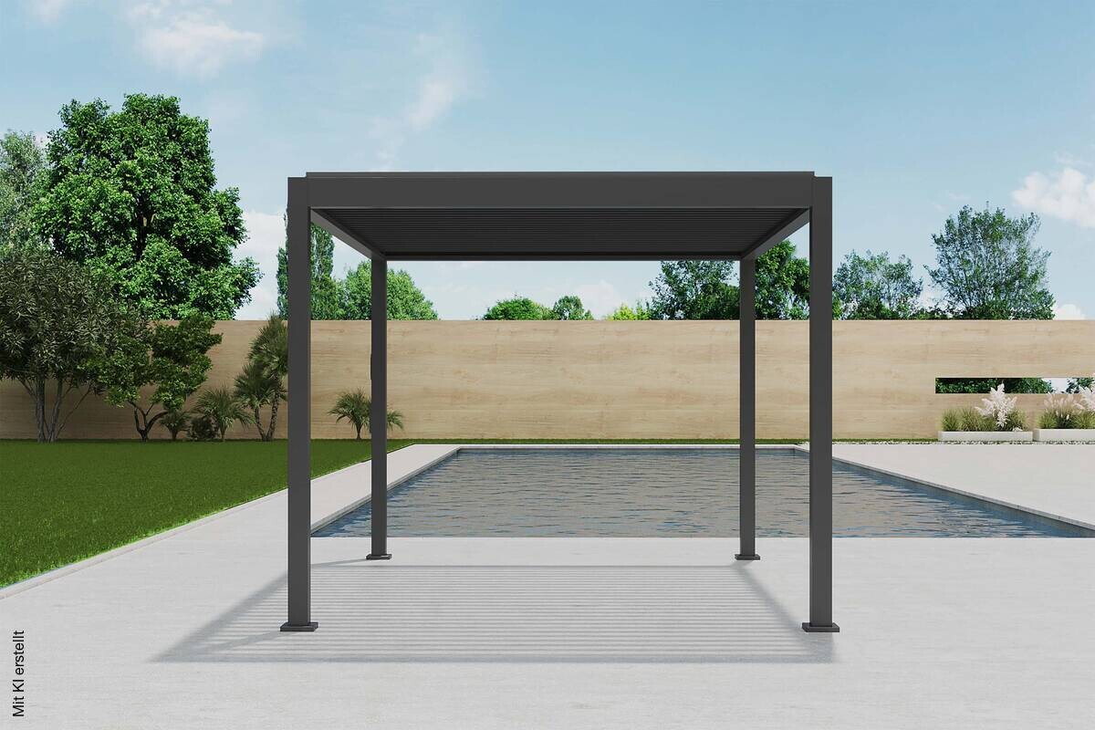 Pergola anthrazit Aluminium B/H/L: ca. 300x256x393 cm
