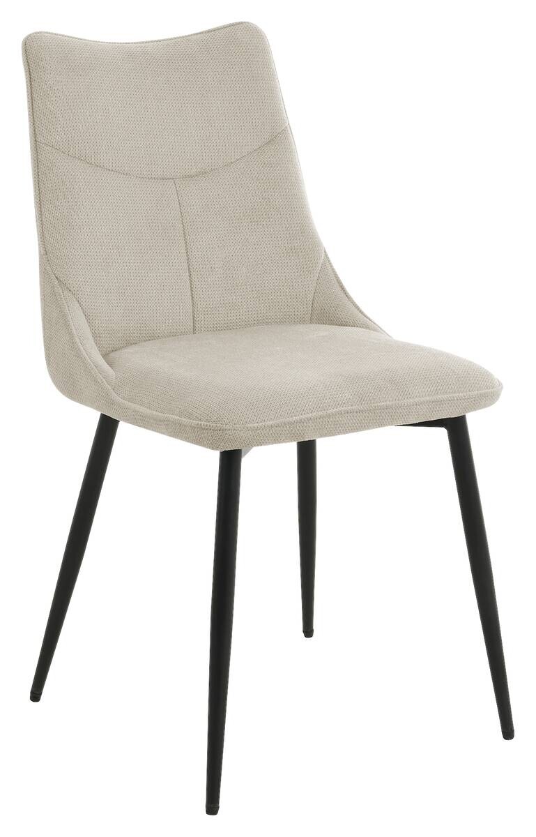 Stuhl CARLO 2er-Set. taupe Webstoff B/H/T: ca. 59x88x47 cm