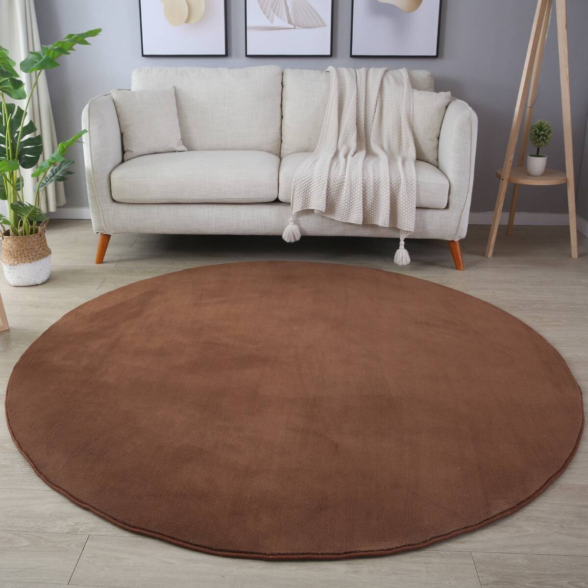 Ayyildiz Teppich SKY braun B/L: ca. 160x160 cm | braun | 160,00/160,00 cm